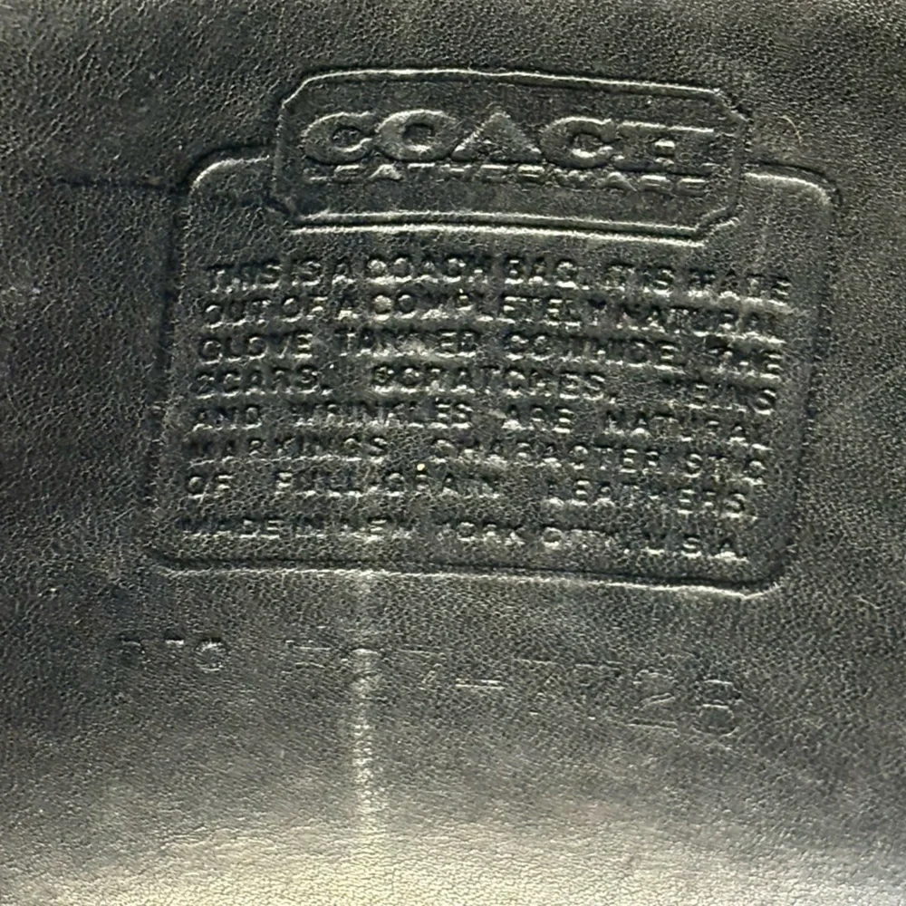 Coach vintage black leather New York City Spectator bag